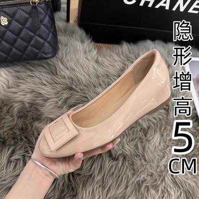 Mode Blockabsatz Damen Pumps Retro Eckige Zehenpartie Lackleder Lässig Dickabsatz Damen Schuhe Metallschnalle Mittelhoher Absatz Arbeitsschuhe Damen