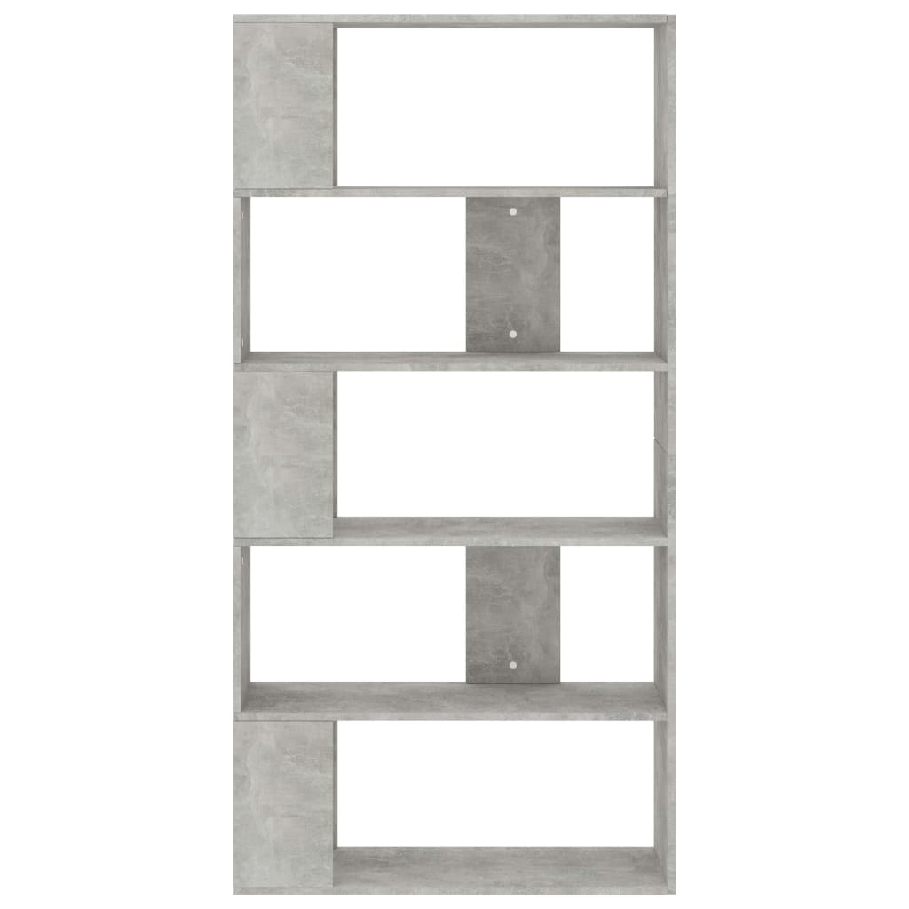 Bookshelf Room Divider Concrete Grey 80 x 24 x 159 cm Engineered Wood