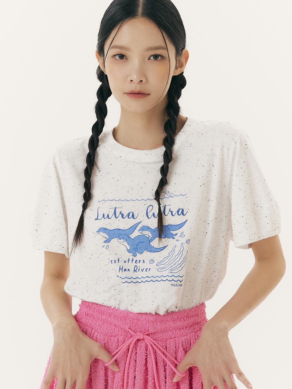 Yugadang Lutra Lutra T-Shirt Light Gray/Free