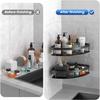 1 Pcs Bathroom Accessories Aluminium Heavy Duty Self Adhesive Bathroom Corner Shelf for Wall, Multipurpose Wall Mounted Bathroom Organiser,