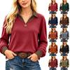 Blusa Casual da Donna a Due Pezzi con Colletto e Design Spliced Color Block per l'Uso Quotidiano