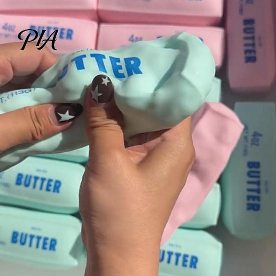 Fillable Butter Stick Toy DIY Stress Relief Toy, Hollow Skin Squeeze with Stopper, Empty Bar for Teens Adults