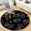 1pc Gaming Controllers Office Round Area Rug, Under Office Chairs Bedroom Living Room Home Decor, Room Deco