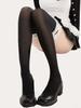 Lace Sock Mouth Bowknot Sexy Above Knee Stocking Cute Women'S Spring Autumn Thin Oil Shiny Stocking Party Maid Socks Fashion