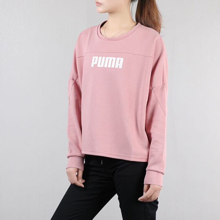 PUMA Sweatshirts Women's Wedding Pink Crew Neck Moderate Regular 581069-14