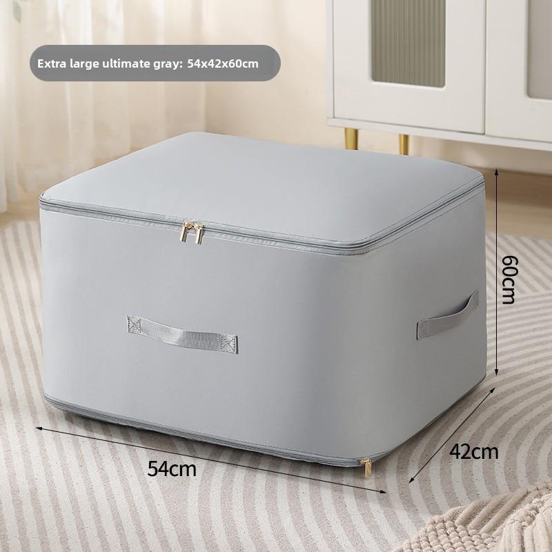 Cotton Quilt Storage Bag With Compression Design For Travel And Bedroom Organization