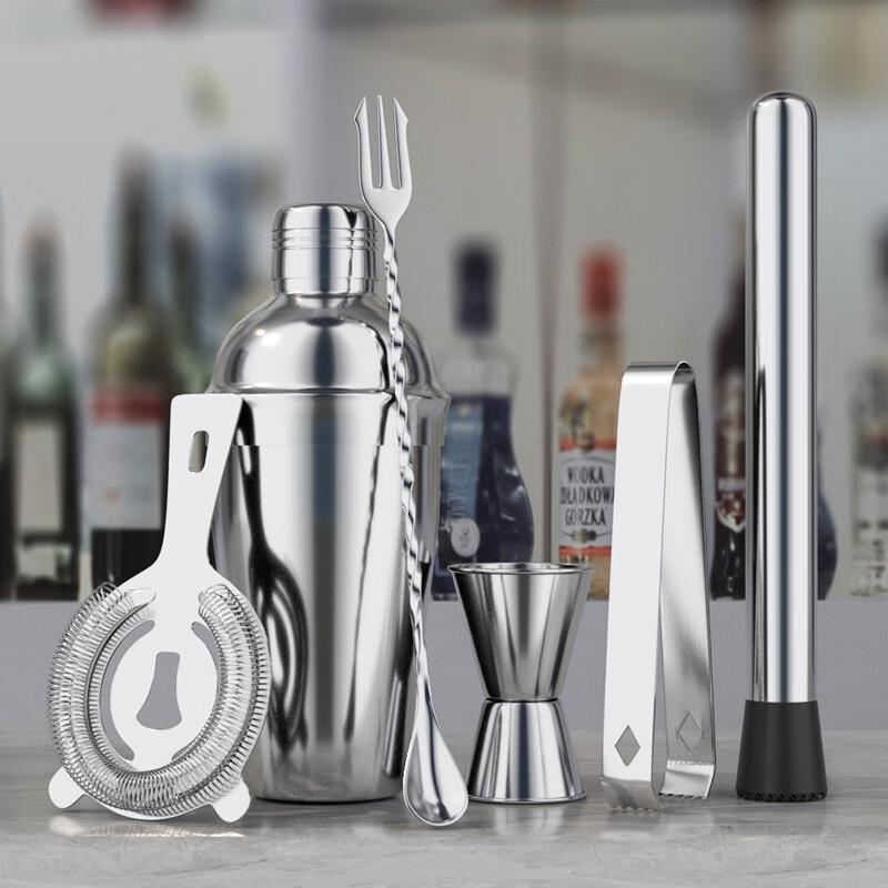 Pabei Stainless Steel Cocktail Shaker 6-Piece Set