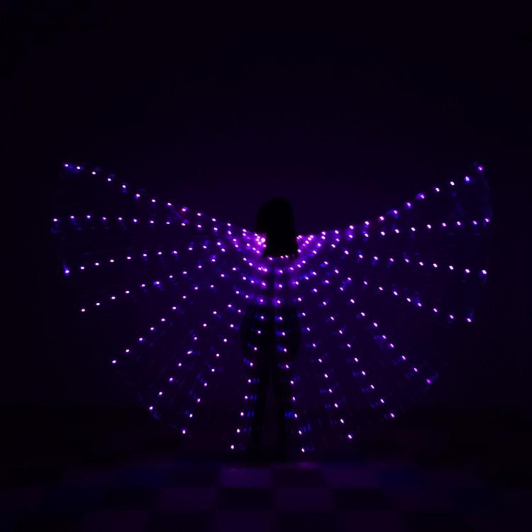 LED Luminous Rainbow Butterfly Belly Dance Wings