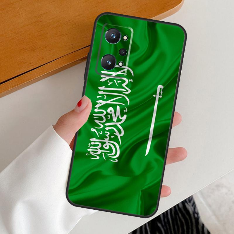 

Saudi Arabia Flag For Realme GT7 GT6 15 Pro 10 11 12 13 14 Pro Plus C65 C63 C61 C55 C51 C53 C35 C75 C67 Case Realme 14 Pro Plus
