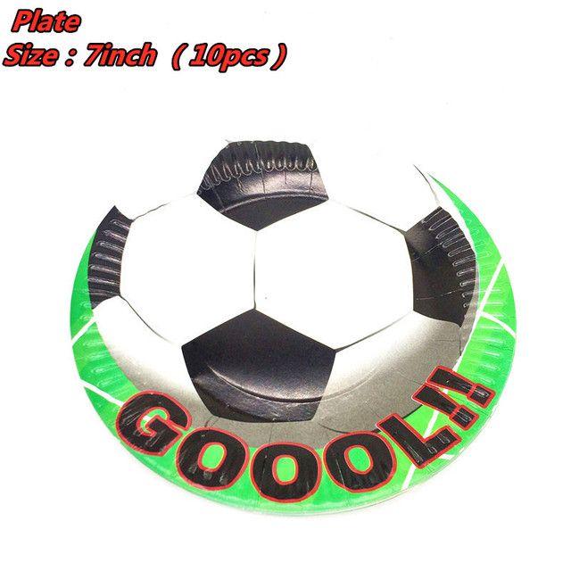 Football-themed Party Package - Green Football Birthday Party Decoration Supplies, Disposable Tableware, Football Set
