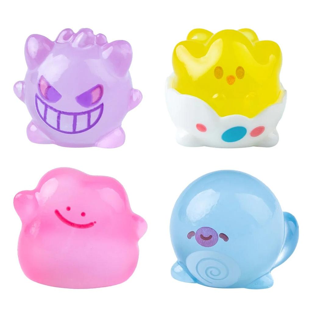 6Pcs/Set Pokemon Pikachu Anime Figures Cute Gengar Bulbasaur Luminous Toys For Children Kawaii Ornament Collection Charm Gift