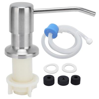 Kit de tête de pompe à savon pour évier de cuisine en acier inoxydable 304, distributeur de liquide intégré avec tube d'extension
