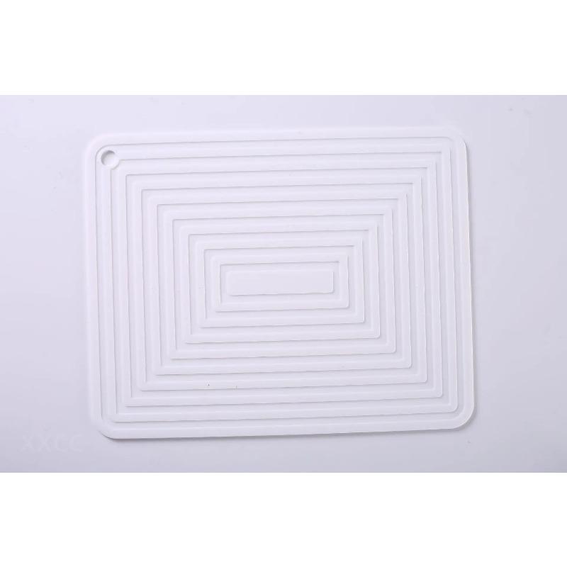 Silicone Pot Mat Square Thickened Heat Insulation High Quality Durable Design Safe for Children Mat Non Slip Corrugated Models Kitchen Table Mats