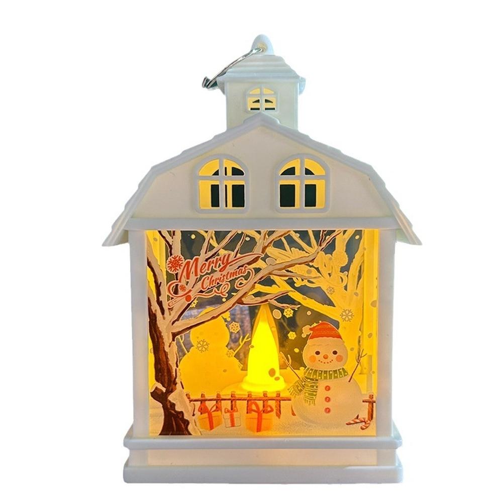 Classic Vintage Christmas LED Night Light for Tabletop and Hanging Tree Ornament with Soft Warm Light for Festive Home Decor