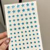 Colorful 3D Face Rhinestone Stickers Silver Star Shape Decal for Cheer Makeup Decorative Scrapbook Face decoration stickers