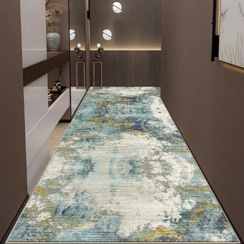 Moderner Flurläufer Teppich für Flur Wohnzimmer Dekoration Heim Gang Bodenmatten Luxus Eingangsbereich Dekor Bereich Langer Streifen Teppich