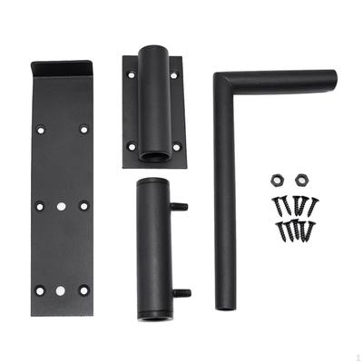 Barn Door Latch Lock Sliding Simple Assembly Black Carbon Steel Multipurpose Shed Doors