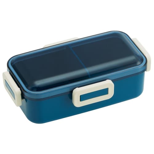 Skater Soft Dome-Shaped Bento Box with Lid, 530ml, Retro French Navy, Made in Japan, PFLB6