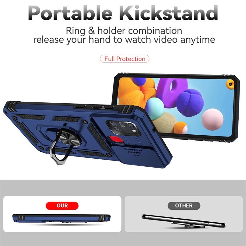 For Samsung A21s Case Magnetic Ring Stand Holder Armor Back Cover For Samsung Galaxy A21S A 21s A21 s Camera Lens Protect Fundas