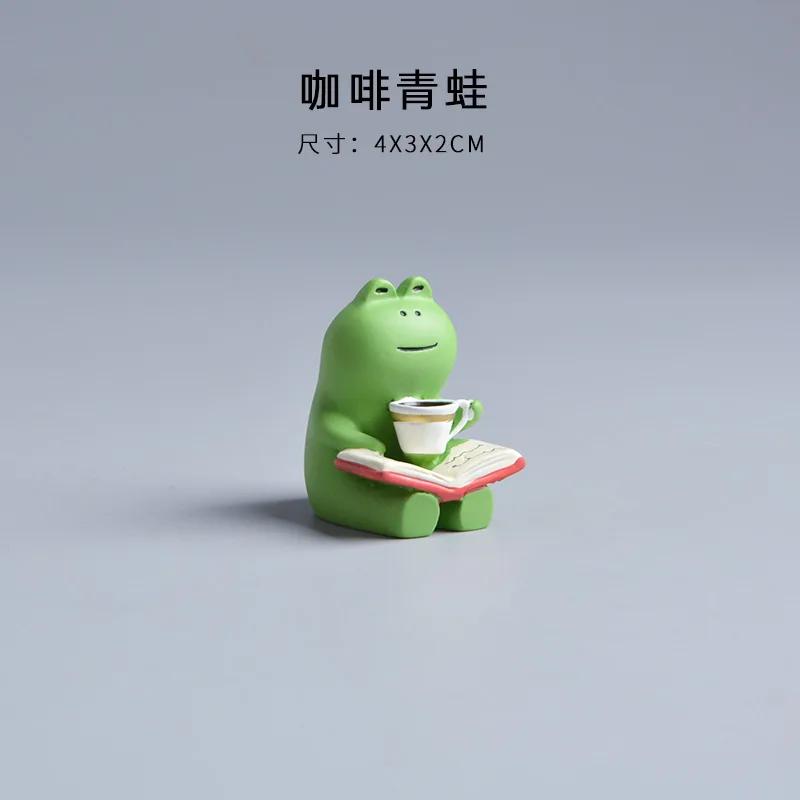 Cute Cartoon Cat Frog Bear Yellow Chair Computer Model Office Ornament Mini Home Decor Crafts Accessories Desktop Figurines Gift