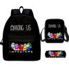 Among Us Two-Piece Backpack Space Werewolf Primary And Secondary School Students Cartoon Schoolbag Three-Piece Satchel Pencil Case
