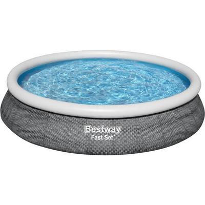 BESTWAY Kendi Kendini Destekleyen Yer Üstü Havuz Seti - Fast Set™ - 457 x 84 cm - Yuvarlak (Pompa ve filtre kartuşu ile teslim edilir)