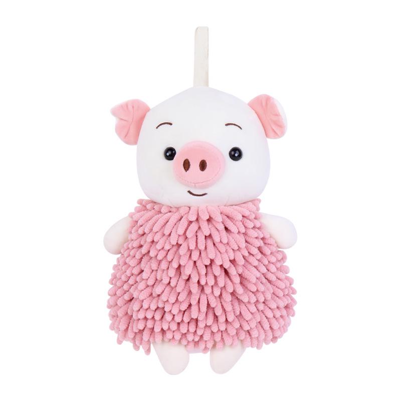 Cartoon Elephant Chenille Plush Toy & Absorbent Hand Towel