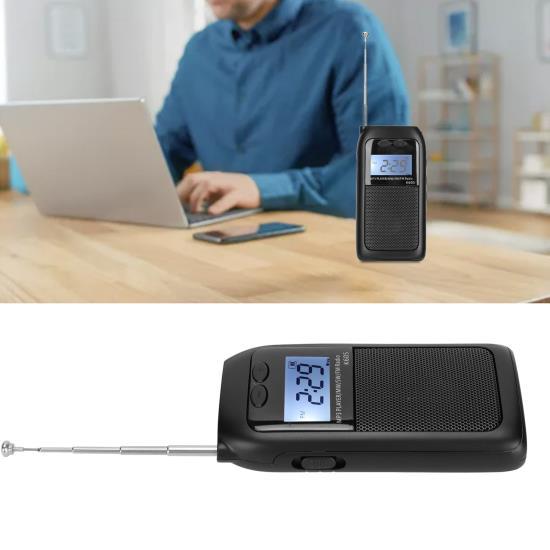 Digital Radio Multifunction FM MW SW Full Band Supports MP3 Playback Format Pocket Radio for Jogging and Gym 