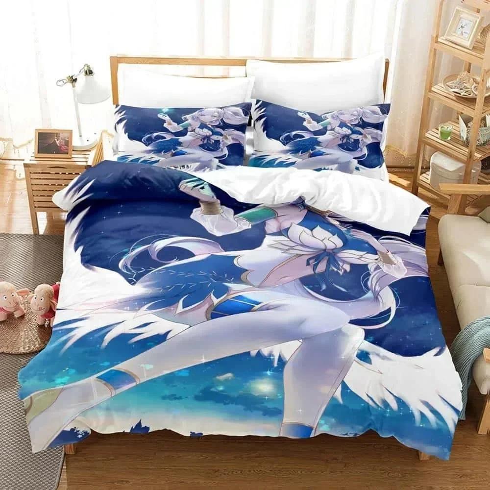 Comforter New 3D Anime Kawaii Girls Pavolia Reine Bedding Set Single Twin Full Queen King Size Bed Set Adult Kid Bedroom S