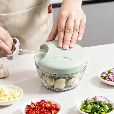 Manual Garlic Chopper Food Grinder Hand-Pulled Rotating Cutting Suitable for Vegetables Meat Fruit Onion Chopping Kitchen Tool