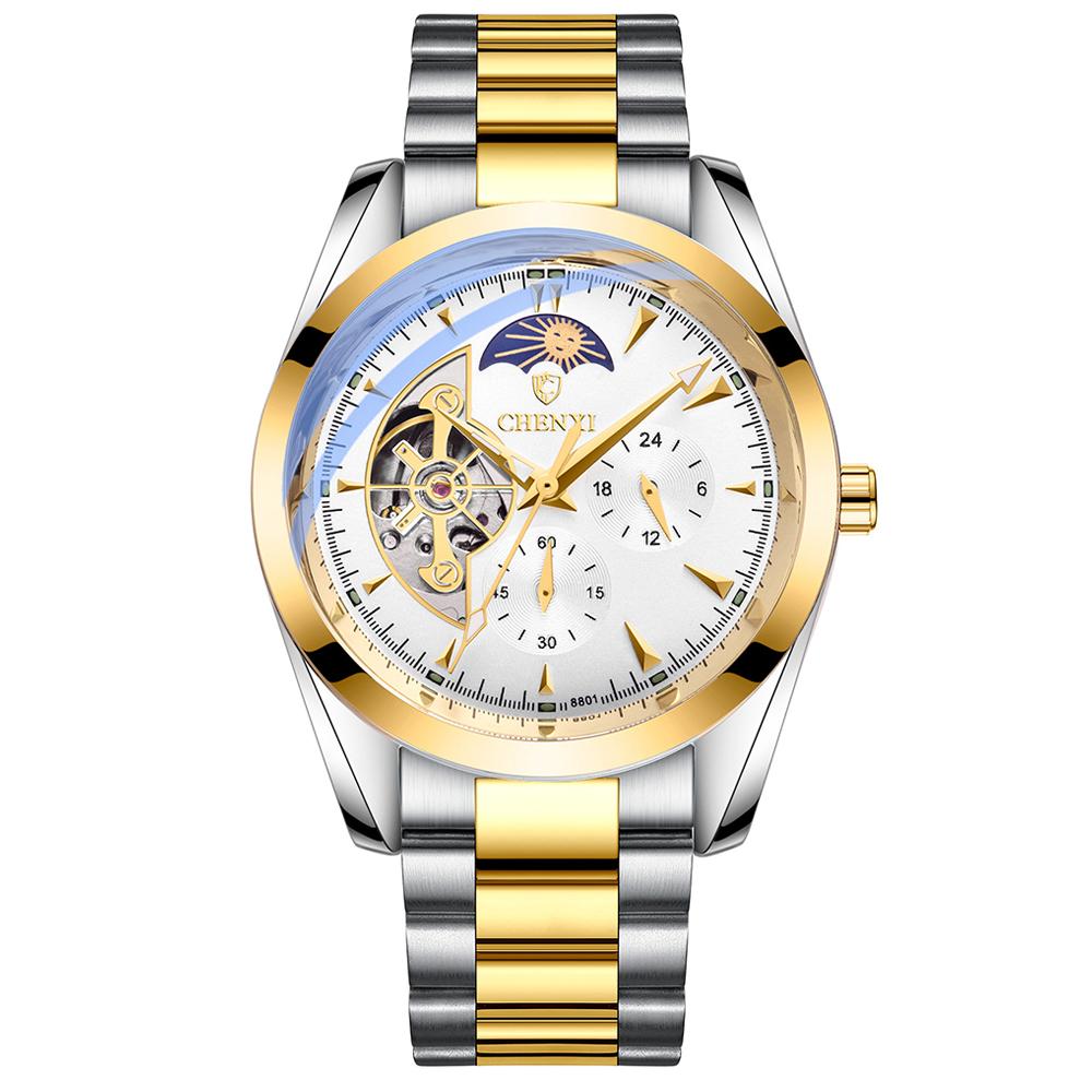 Chenxi Top Brand Business Luminous Men's Tourbillon Waterproof Wrist Full Stainless Steel Automatic Mechanical Business Watches