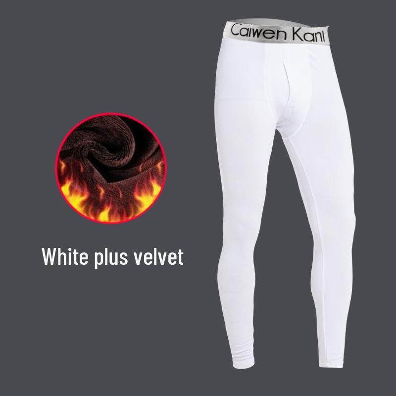 Men's Thickened Fleece-Lined Base Layer Underwear Set for Autumn