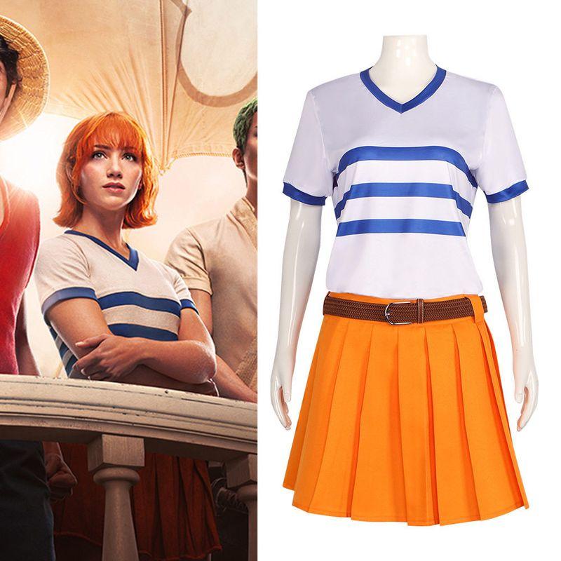 Real-Life Version of the Movie One Piece Cosplay Costume, Real-Life Version of Nami Cosplay Anime Costume for Women, Halloween Performance Outfit