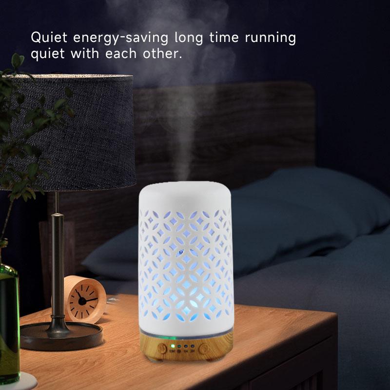 Ceramiczny Ultradźwiękowy Nawilżacz Powietrza Funkcja Czasowa Dyfuzor Aromatu Biurkowy Dyfuzor Olejków Eterycznych Dyfuzor Zapachu do Pomieszczeń ze Światłami