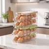 Transparent Automatic Rolling Egg Container Food Grade Refrigerator Egg Rack  for Kitchen