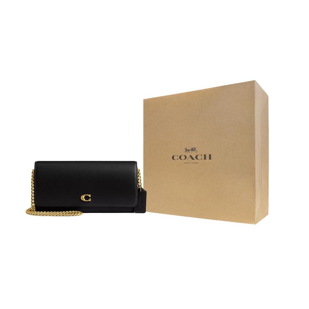 COACH Calfskin Wallet, Crossbody Bag, Shoulder Bag Small Women's Black CW586-B4BK