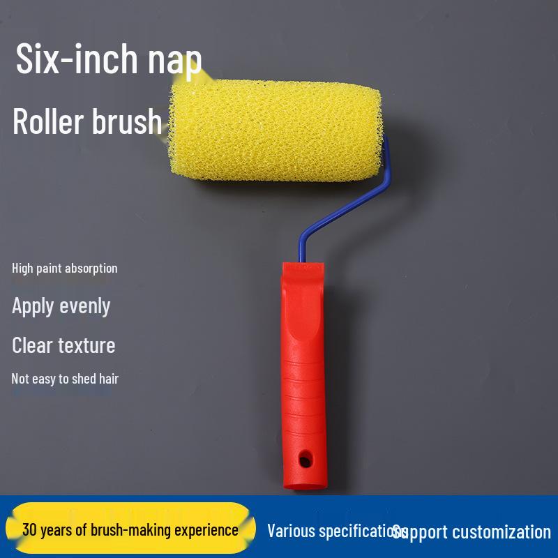 

6-inch Flocked Stipple Roller Brush for Interior and Exterior Walls - Real Stone Texture Paint Tool 500 pieces wholesale; handle only