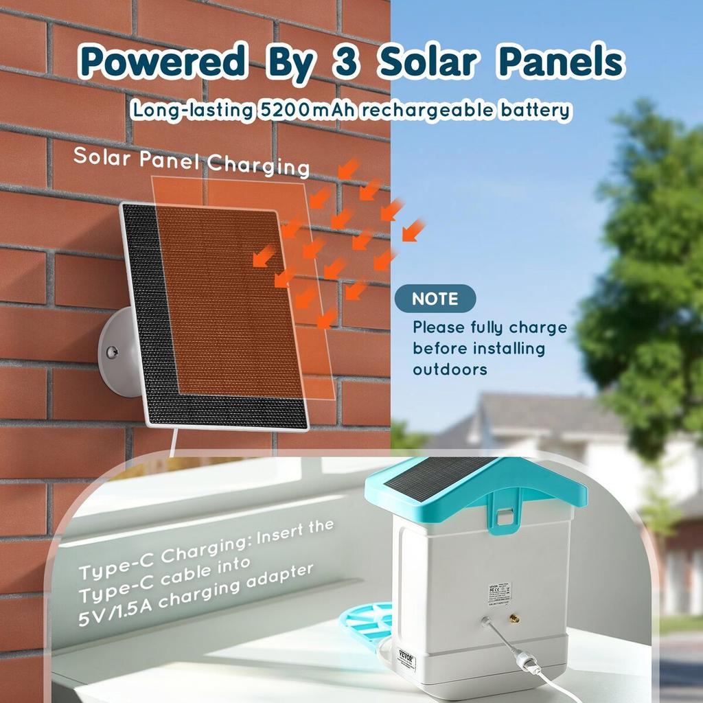 Smart Bird Feeder with Camera AI Identify 10000+ Bird Specie Solar-Powered