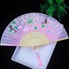 Children's Portable Pink & Blue Folding Dance Fan for Hanfu & Cheongsam