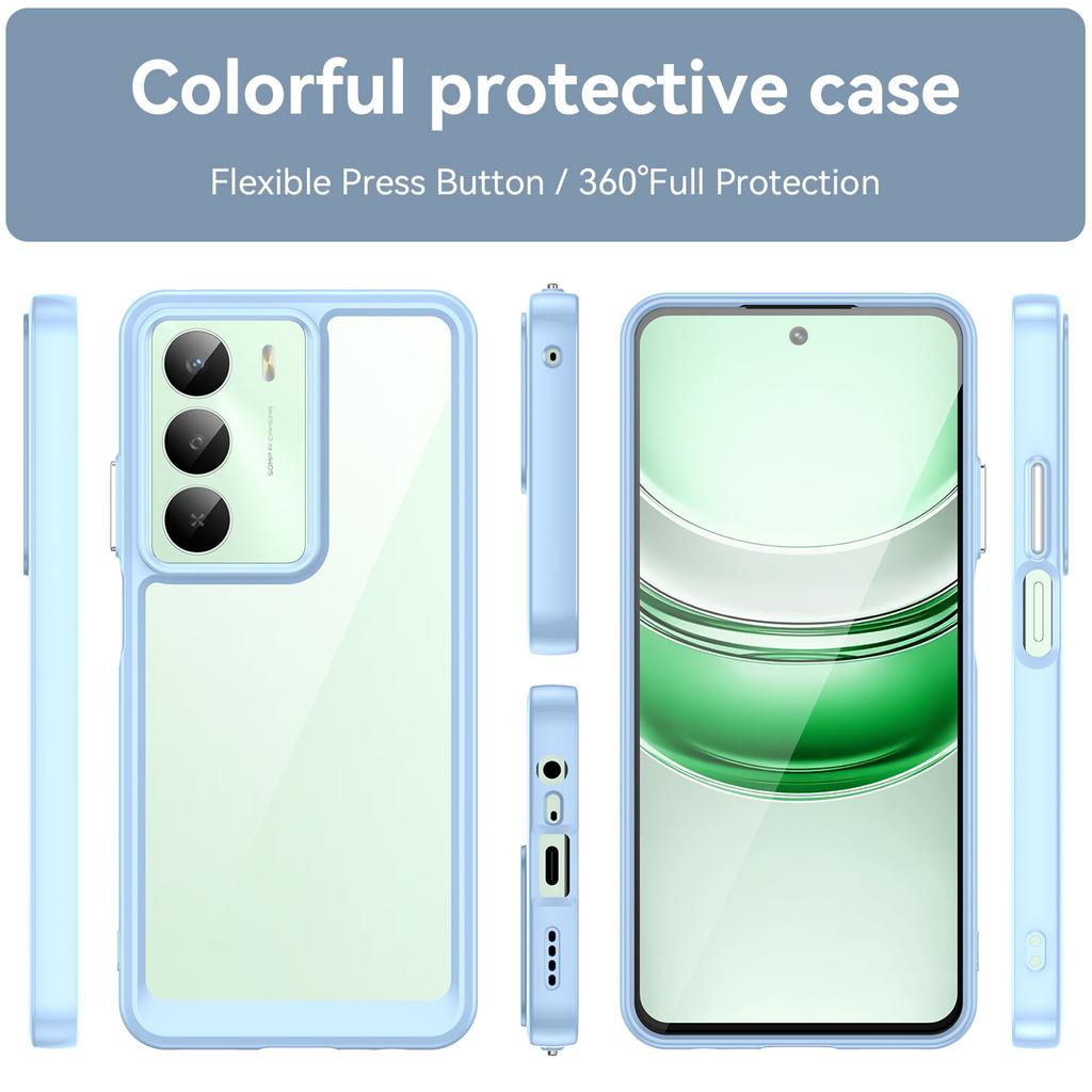 For Realme V70 5G/V70s 5G/14x 5G Case TPU + Acrylic Protective Clear Phone Cover
