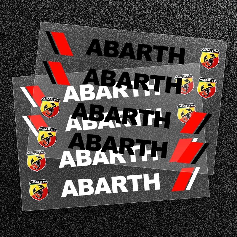 HIBWO1 4Pcs Car Door Handle Badge Protector Decal Wiper Sticker For Fiat ABARTH 124 125 130 131 500 595 Esseesse 695 Punto Scorpion