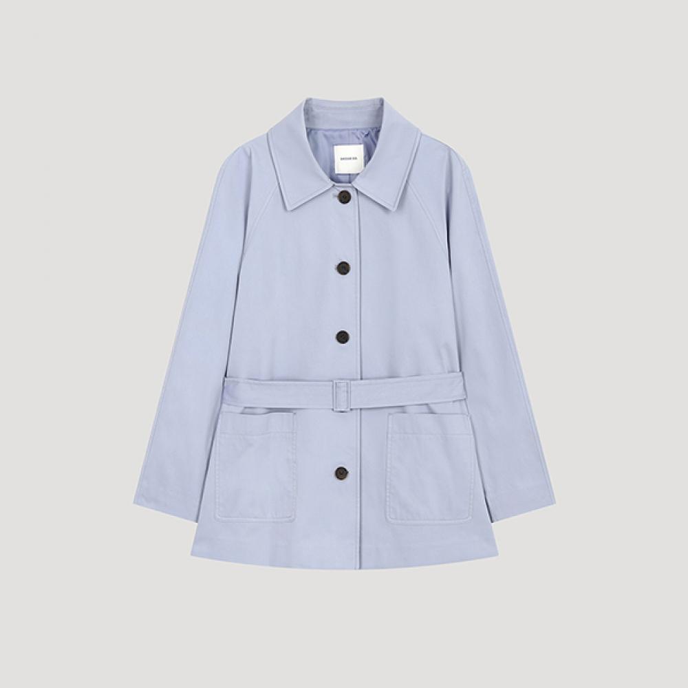 

[She S miSS] Belted Half Trench Coat Swwbyo12040 Ll light blue/55