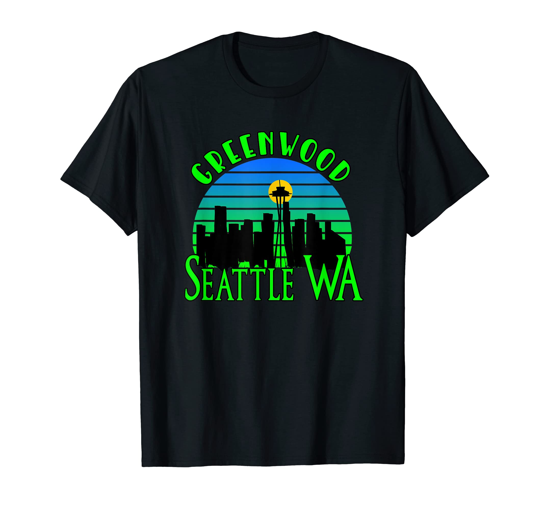 Greenwood Seattle WA Greenwood Neighborhood Skyline T-Shirt