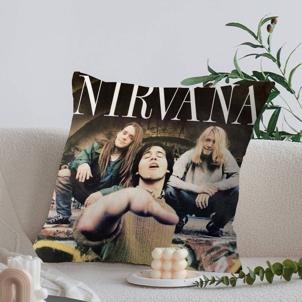 Rock Classic N-Nirvana Band Cushion Cover Pillow Cover Decor Pillowcase Printed Cushion Case For Couch