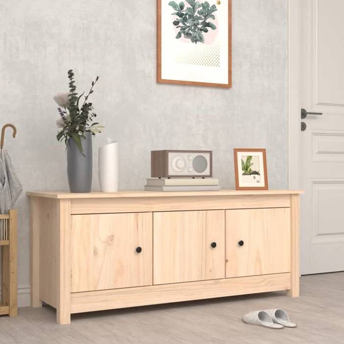 VidaXL Armoire à chaussures 110x38x45,5 cm Bois de pin massif 814599