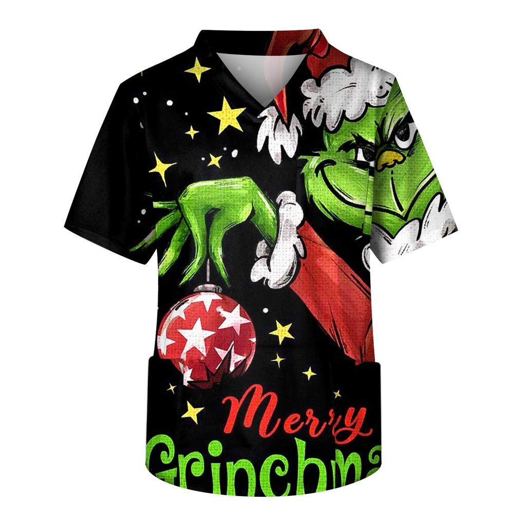 Męska koszulka Carer z krótkim rękawem, dekoltem w serek i kieszenią na piersi