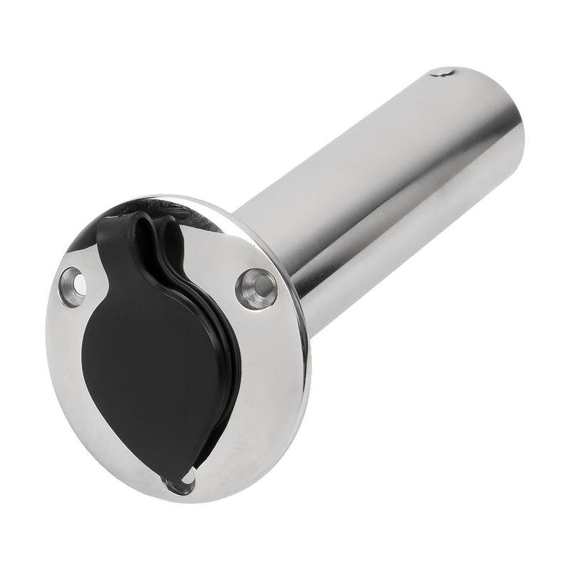 Stainless Steel Boat Fishing Rod Holder Round 15/30/90 Degree with PVC cover Marine Accessories Rod Holder With Cap And ert