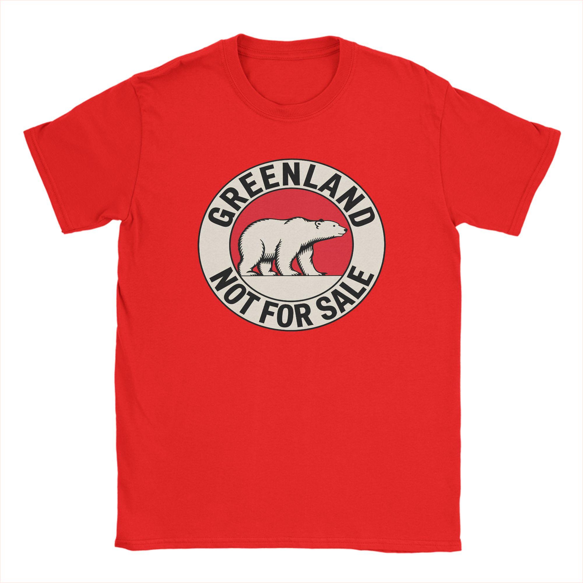 

Greenland is Not for Sale T Shirt Summer Harajuku T Shirts Man 100 Cotton ONeck Plus Size Tees ShortSleeved Vintage Tops S