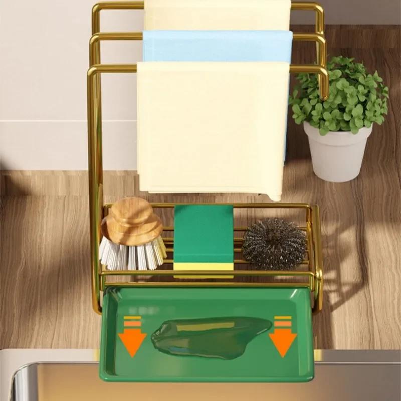 Kuchyňské odkapávače Organizér do kuchyně Držáky na náčiní do dřezu Odkapávací úložná police Organizér na houbičky Domácí stojan na nádobí