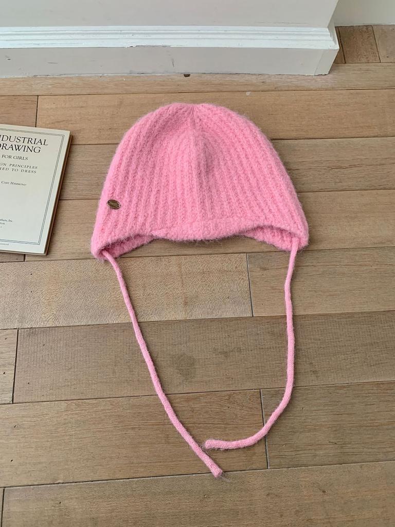 Knitted Wool Blend Beanie Stretchy Hat Women Windproof & Warm For Cycling, Hiking, And Daily Wear Cold Cap Soft New